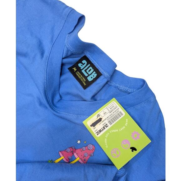 NWT Zumiez A.LAB Dita The Wizard Blue Crop Long Sleeve T-Shirt Size M - Picture 3 of 8